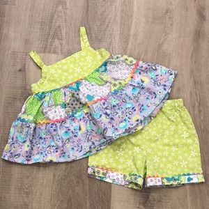 Size 4 Dress Top and Shorts- Super Cute!